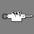 Key Clip W/ Key Ring & Diary Cow Key Tag